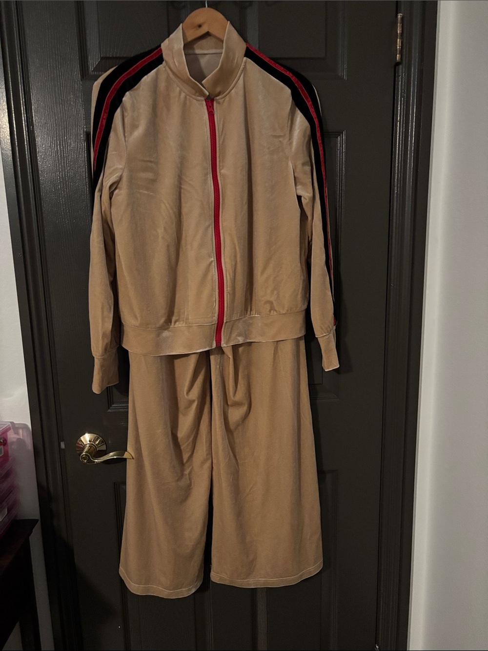 Designer Inspired Velour Track Pants & Jacket Set